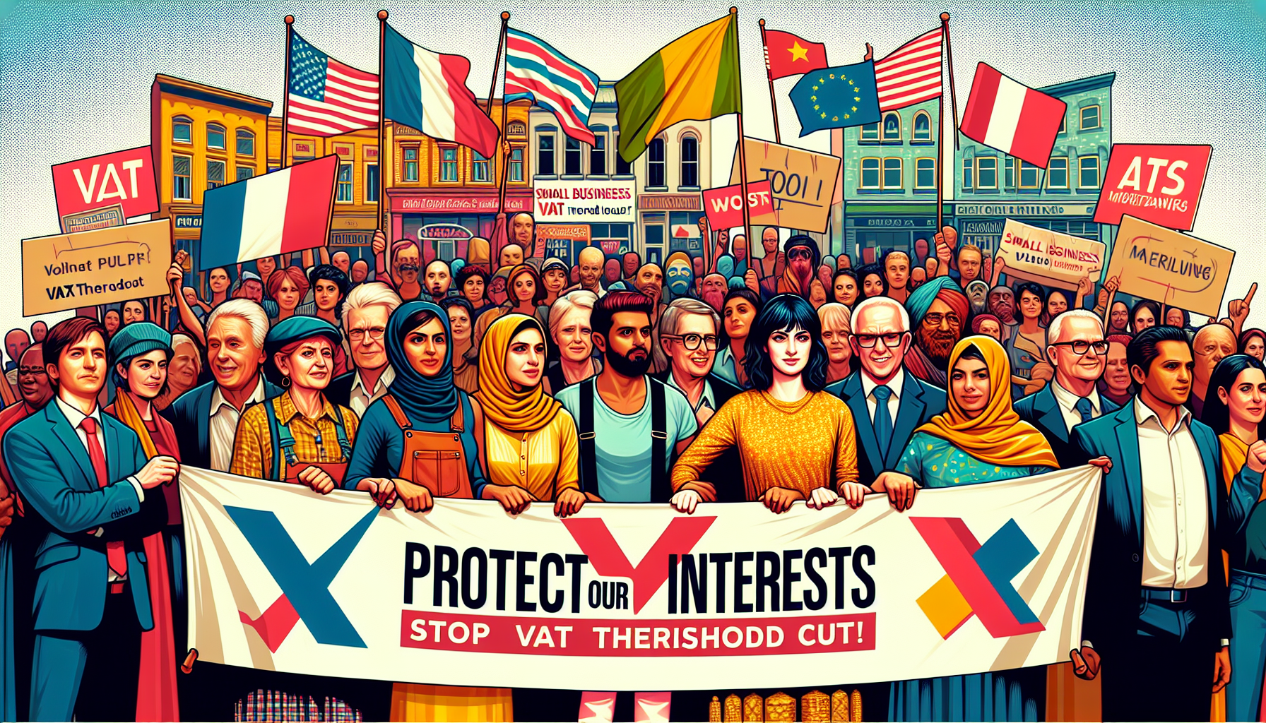 unissons-nous pour défendre nos intérêts face à la baisse du seuil de tva à 25 000€ et préserver la vitalité de nos entreprises.